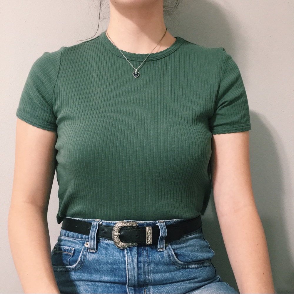 TopShop short sleeve top in M